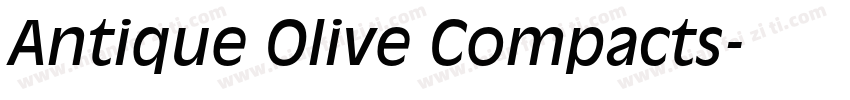 Antique Olive Compacts字体转换